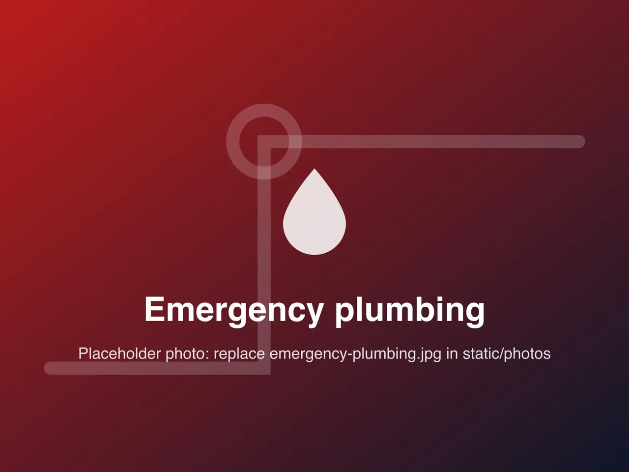 Placeholder photo for emergency plumbing