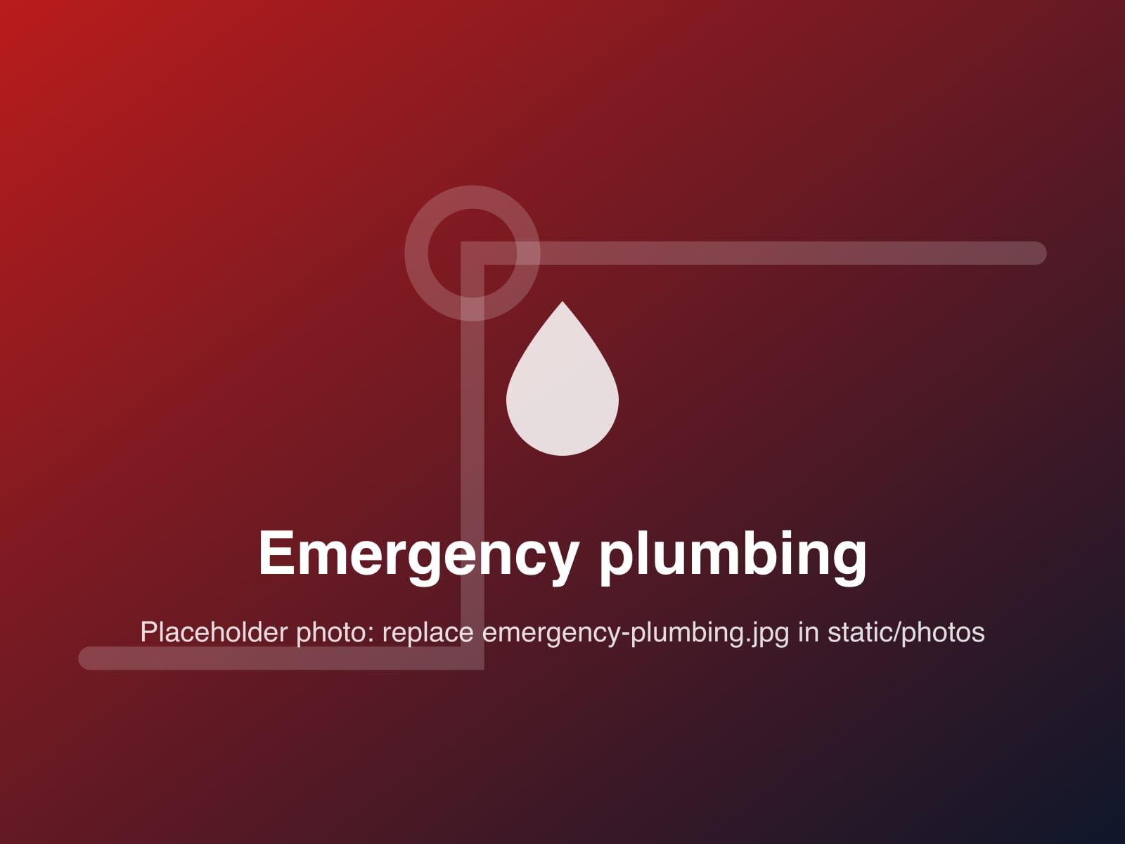 Placeholder photo for emergency plumbing